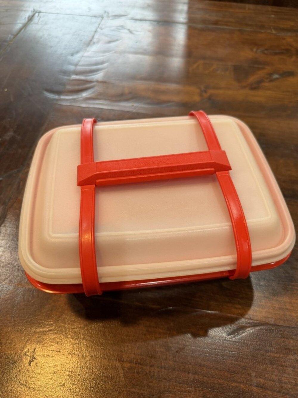 Tupperware Pack-N-Carry Orange Lunch Box W/Handle & 3 Containers Vintage